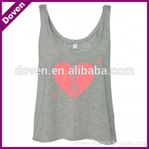 100%cotton broken heart tank top for girl